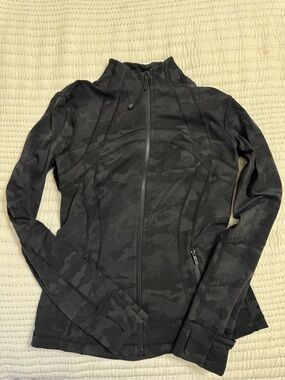 lululemon athletica Black Camo Zip-Up Bomber Jacket